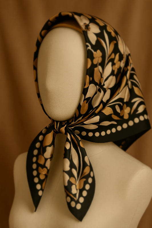 GEOMETRY FLOWER PATTERN SCARF