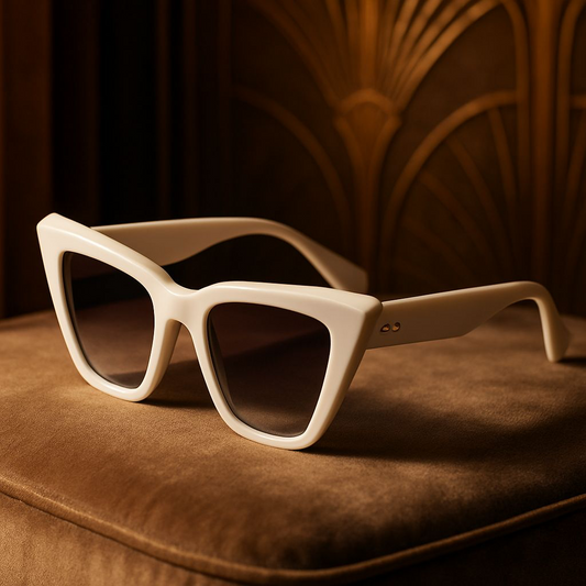 Lyra - Retro Cat Eye Flat Top Square Fashion Sunglasses